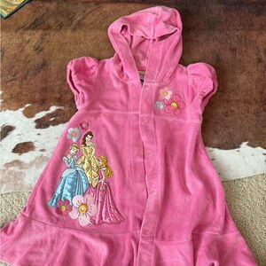 Disney Pink Hooded Kids swim coverup